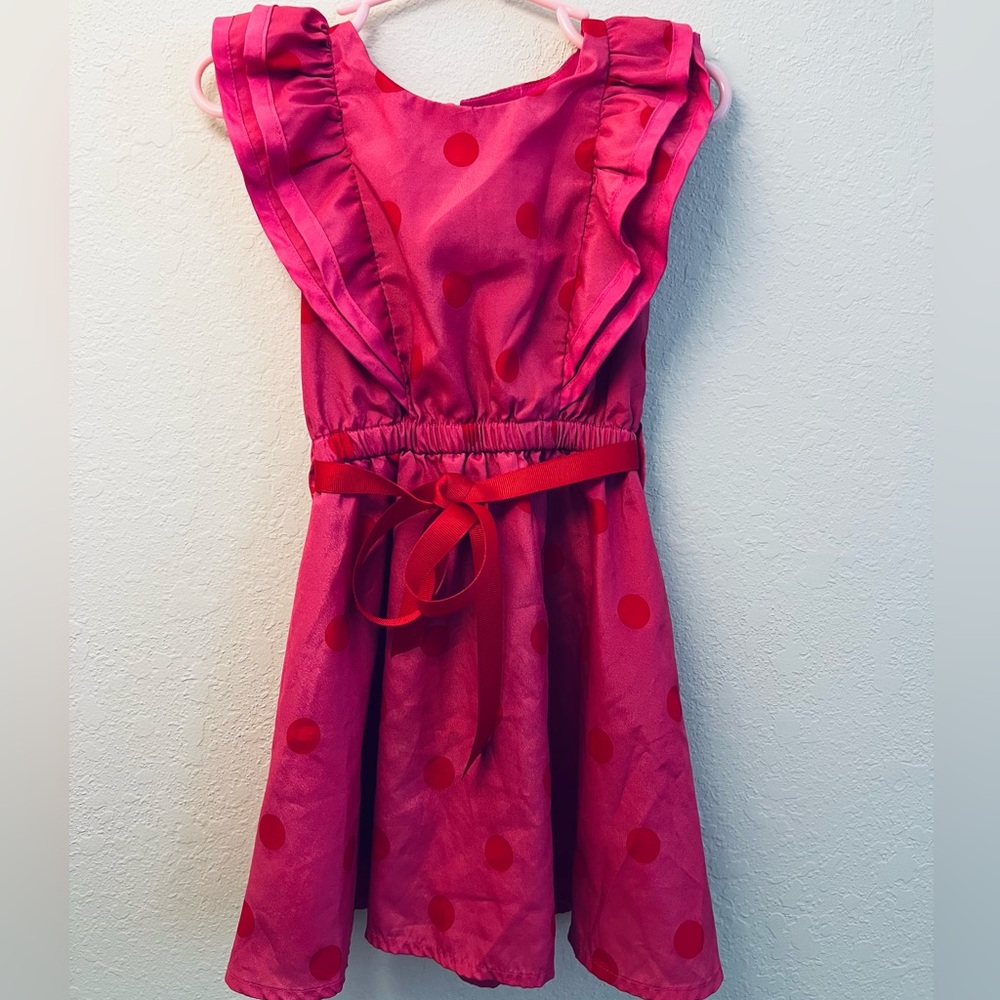 POLKA DOT PINK DRESS FOR GIRLS